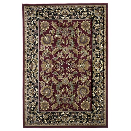 Homeroots 3 ft. 3 in. x 4 ft. 11 in. Polypropylene Red & Black Area Rug 353590